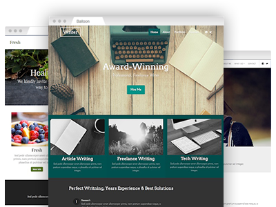 A set of easy to re–design website themes